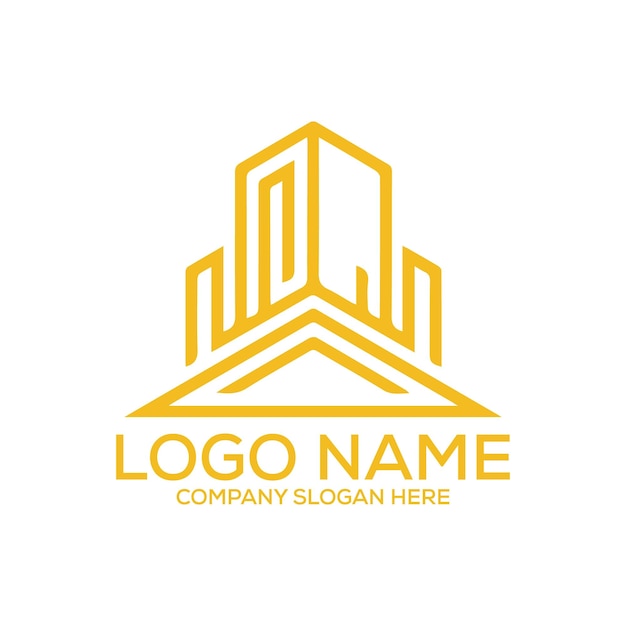 Diseño de ilustración de la línea de arte del icono de la etiqueta del logotipo de la casa inmobiliaria residencial