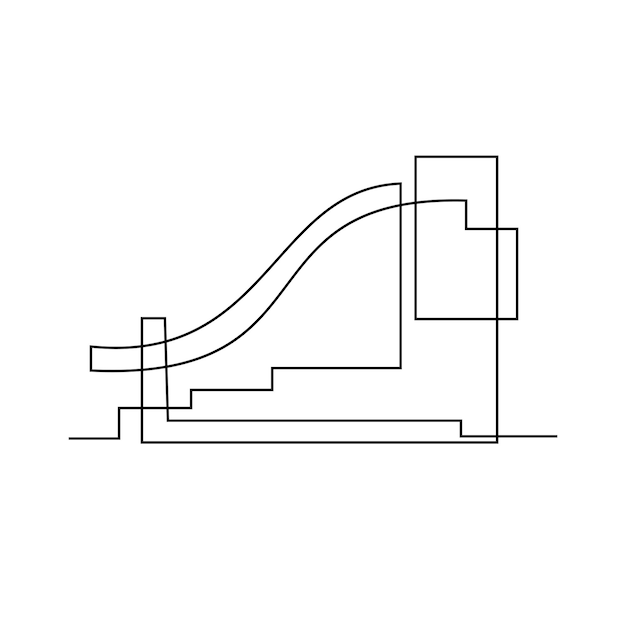 Diseño de ilustración de línea de casa de arquitectura