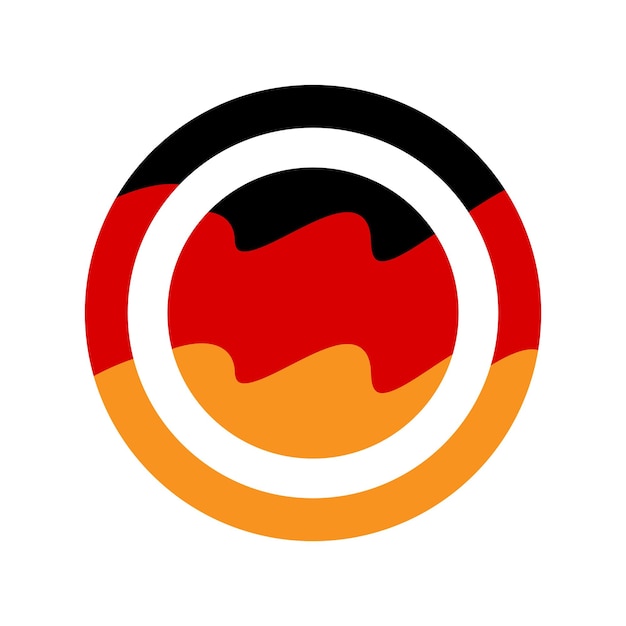 Diseño de ilustración de logotipo de bandera alemana
