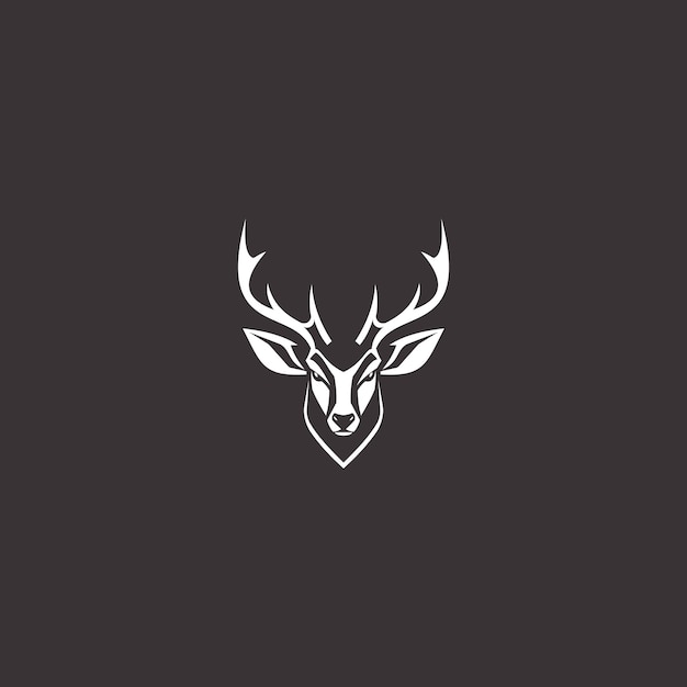 Diseño de la ilustración del logotipo de la cabeza de ciervo