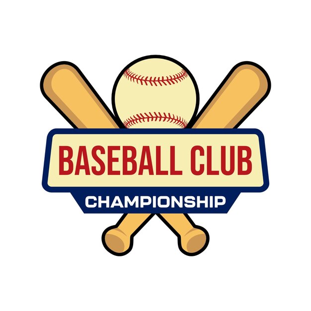 Diseño de la ilustración del logotipo del campeonato de béisbol