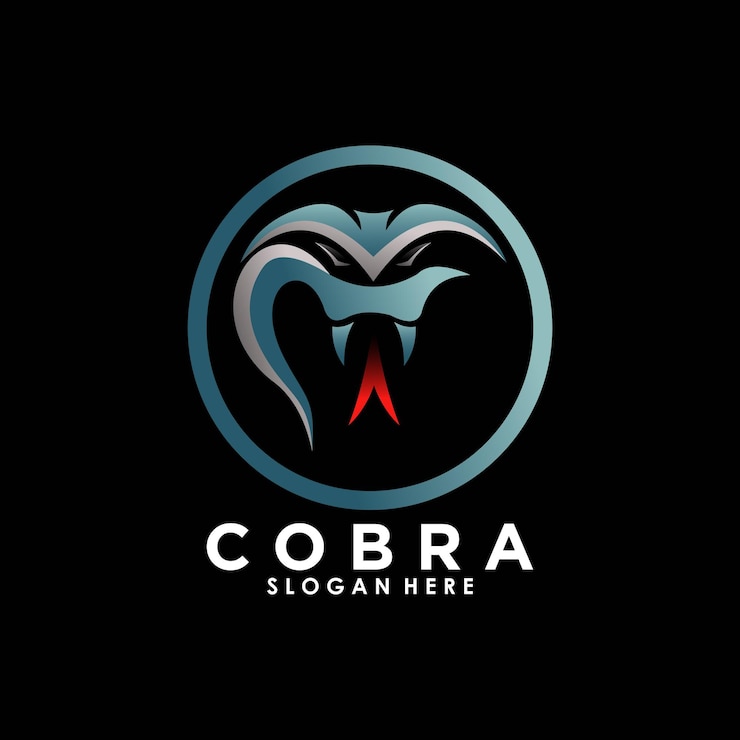 Diseño de ilustración del logotipo de Cobra con vector premium de concepto creativo