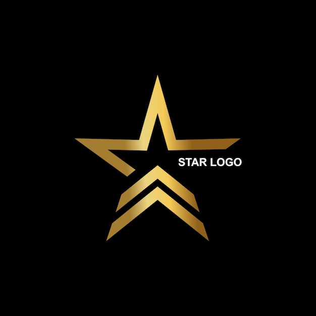 Diseño de la ilustración del logotipo de la estrella dorada