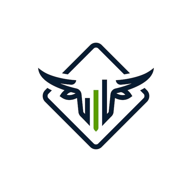 Diseño de ilustración de logotipo de finanzas de toro moderno para su empresa o negocio