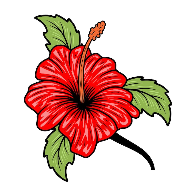 diseño de ilustración de logotipo de flor rosa