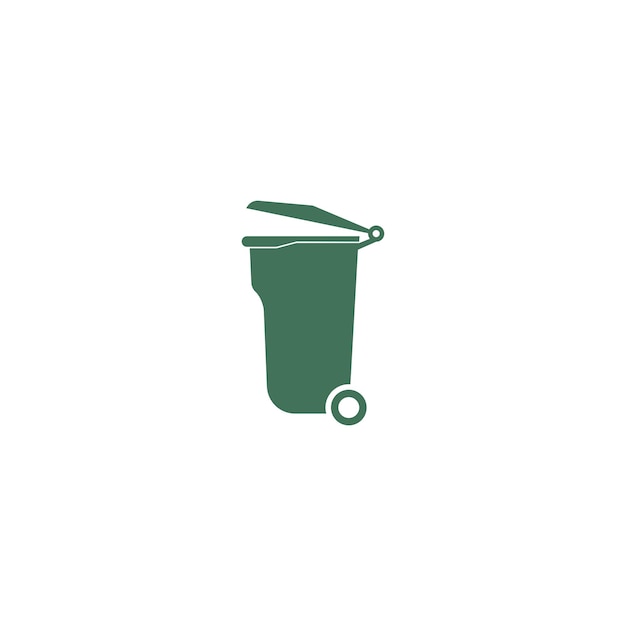 Diseño de ilustración de logotipo de icono de cubo de basura