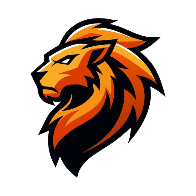 Vector diseño de la ilustración del logotipo del león moderno