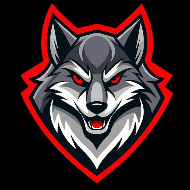 diseño ilustración del logotipo mascota personaje e deportes lobo