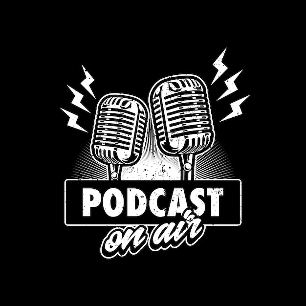 Diseño de la ilustración del logotipo del podcast