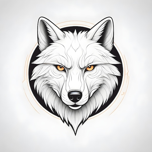 Vector diseño de la ilustración del logotipo wolf 3d vector