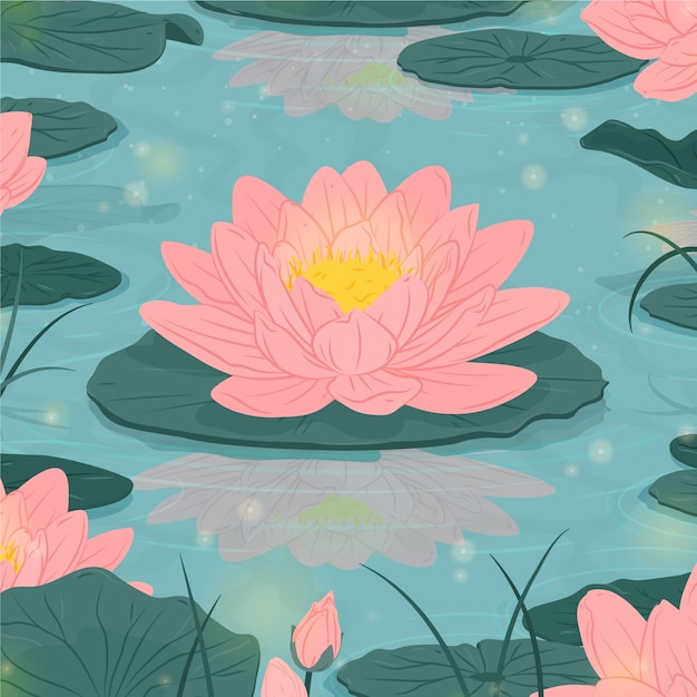 Diseño de la ilustración de Lotus