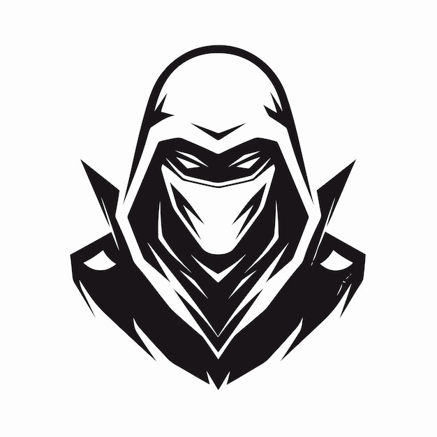 Diseño de ilustración de mascota ninja
