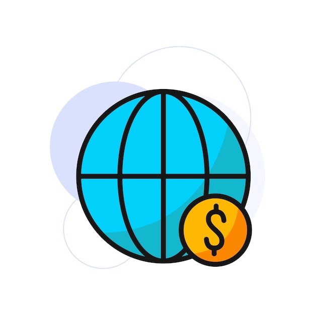 Diseño de ilustración de pago global Ilustración vectorial