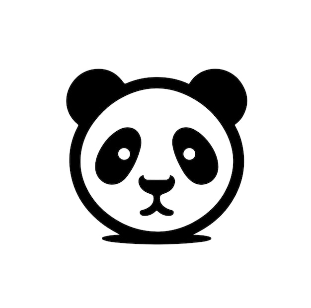 diseño de ilustración de panda estilo de silueta
