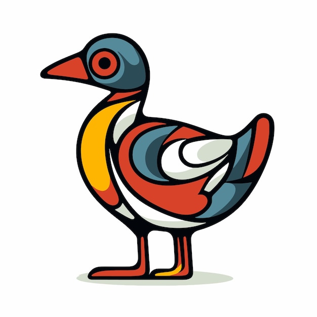 Diseño de ilustración de pato de arte pop