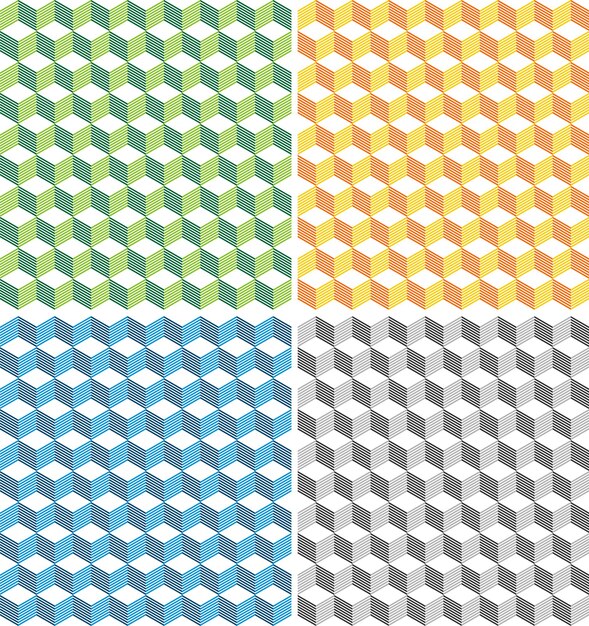 El diseño de la ilustración del patrón hexagonal sin costuras del vector EPS 10