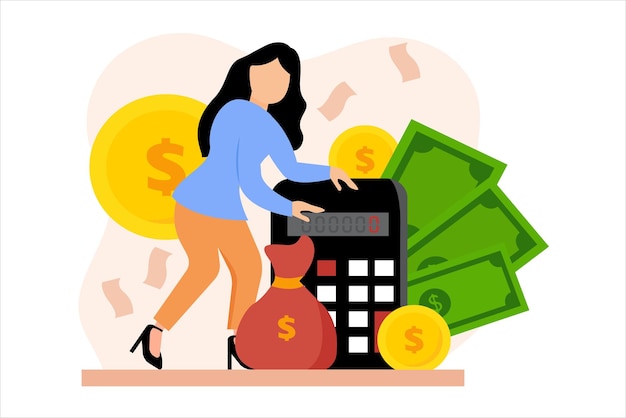 Vector diseño de ilustración plana de finanzas empresariales