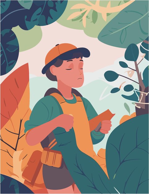 Diseño de ilustración plana vectorial de los madereros que trabajan en el bosque