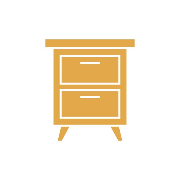 Diseño de la ilustración de la plantilla del icono vectorial de los cajones del gabinete