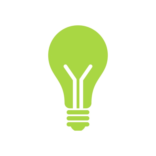 Diseño de la ilustración de la plantilla del icono vectorial de la lámpara de bombilla