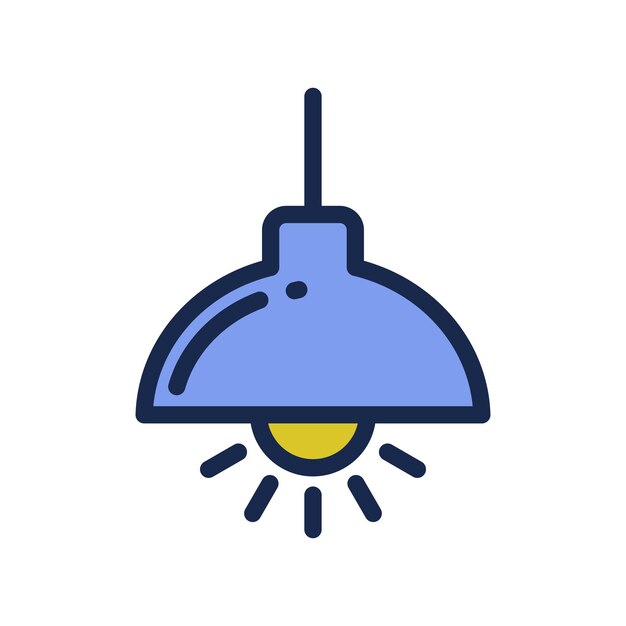 Diseño de la ilustración de la plantilla del icono vectorial de la lámpara colgante