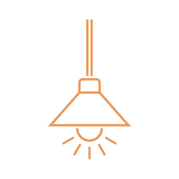 Diseño de la ilustración de la plantilla del icono vectorial de la lámpara colgante