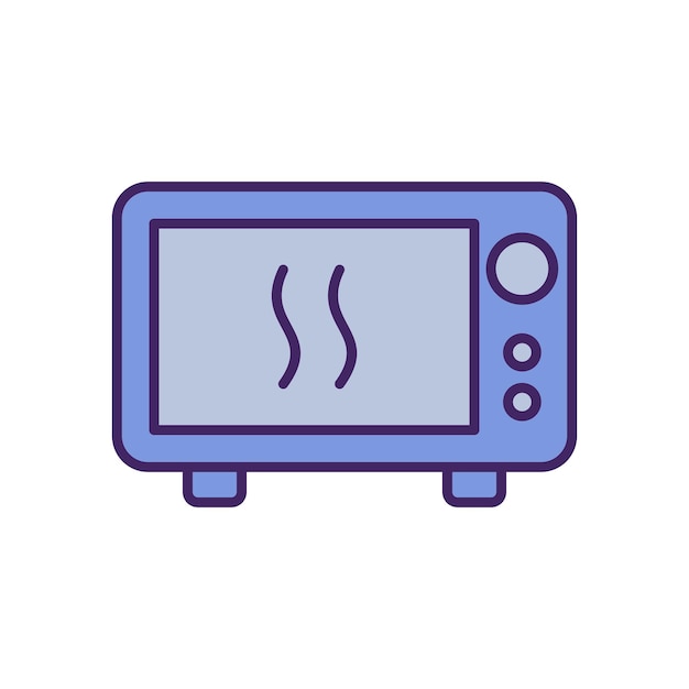 Diseño de la ilustración de la plantilla del icono vectorial de microondas