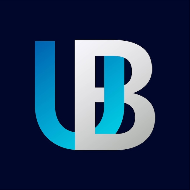 Diseño de ilustración de la plantilla de la letra del logotipo de UB