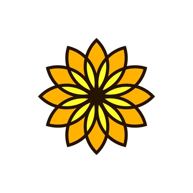 Diseño de ilustración de plantilla de logotipo de flor de sol abstracto EPS 10