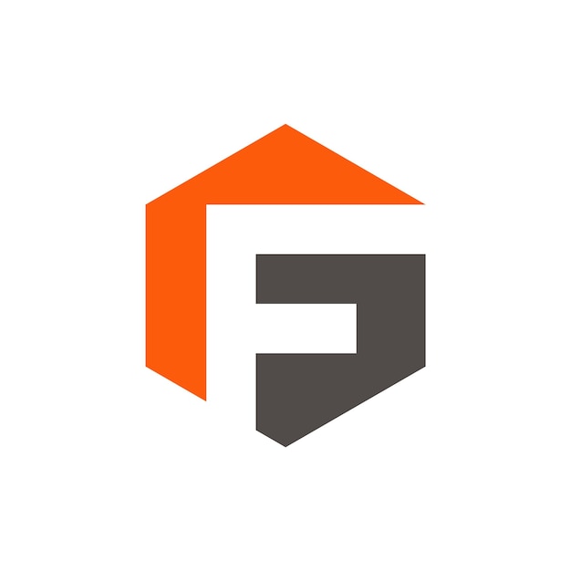Diseño de la ilustración de la plantilla del logotipo hexagonal de la letra F G