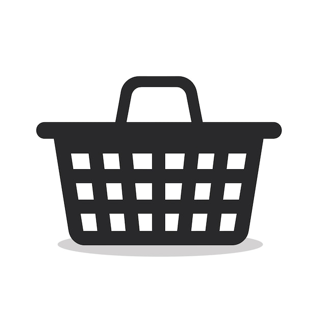 Diseño de ilustración de la plantilla del logotipo del icono vectorial de la cesta de la tienda