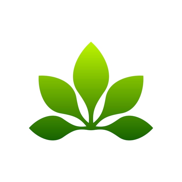 Diseño de la ilustración de la plantilla del logotipo del icono vectorial de Nature Leaves