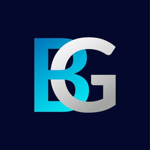Diseño de ilustración de la plantilla del logotipo de la letra BG