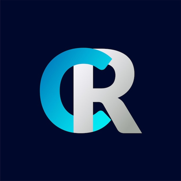 Diseño de la ilustración de la plantilla del logotipo de la letra CR