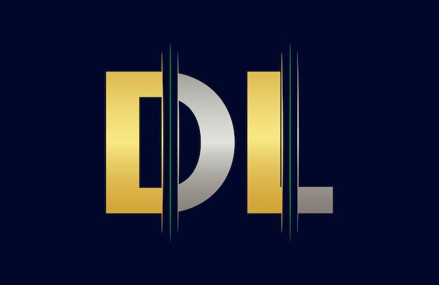 Diseño de ilustración de la plantilla del logotipo de la letra DL