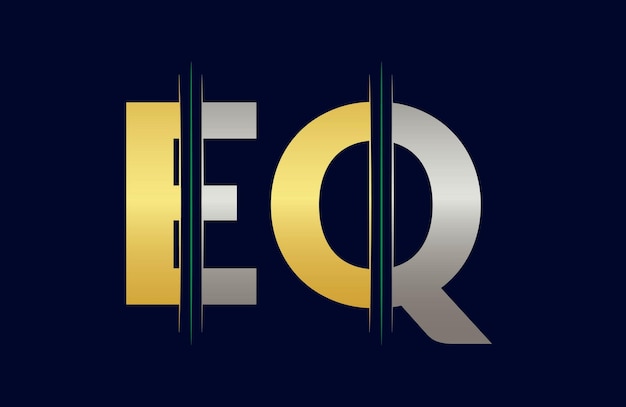 Diseño de ilustración de la plantilla del logotipo de la letra EQ