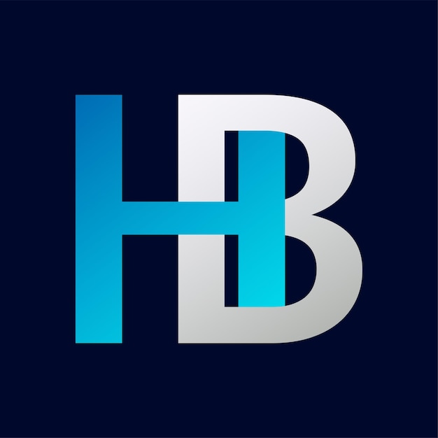 Diseño de ilustración de la plantilla del logotipo de la letra HB