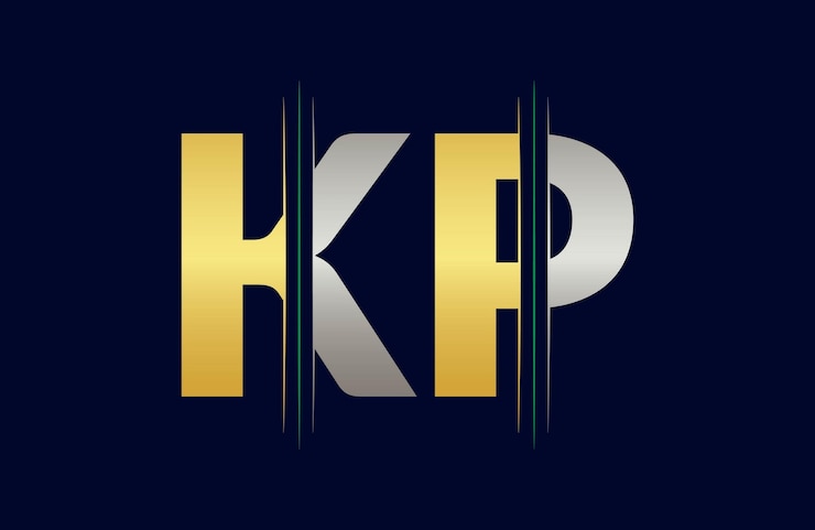 Vector diseño de ilustración de la plantilla del logotipo de la letra kp