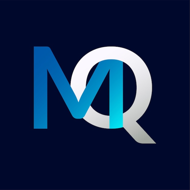 Diseño de ilustración de la plantilla del logotipo de la letra MQ