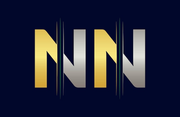Diseño de la ilustración de la plantilla del logotipo de la letra NN