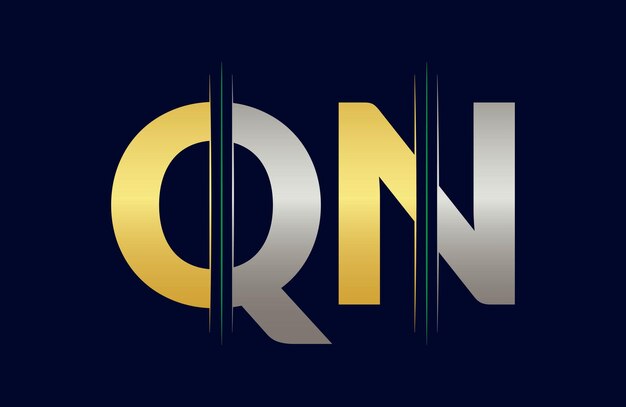 Diseño de la ilustración de la plantilla del logotipo de la letra QN