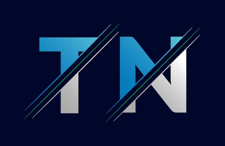 Vector diseño de la ilustración de la plantilla del logotipo de la letra tn