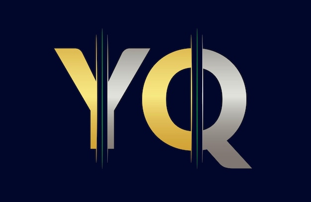 Diseño de ilustración de la plantilla del logotipo de la letra YQ