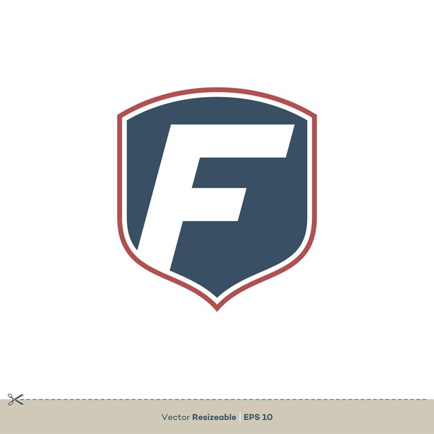 Diseño de ilustración de plantilla de logotipo de vector de letra f