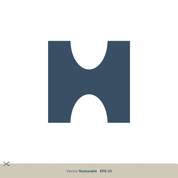 Diseño de ilustración de plantilla de logotipo de vector de letra H