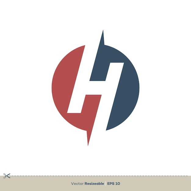 Diseño de ilustración de plantilla de logotipo de vector de letra H