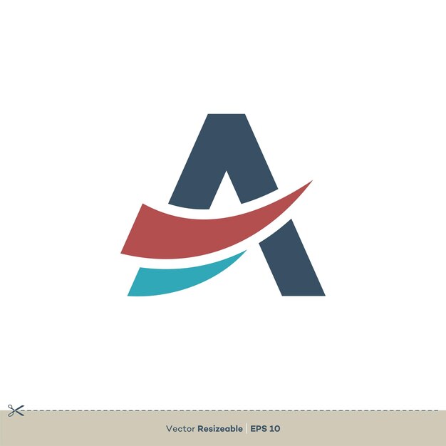 Diseño de ilustración de plantilla de logotipo de vector de letra A
