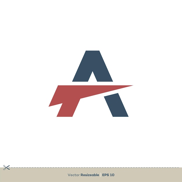 Diseño de ilustración de plantilla de logotipo de vector de letra A