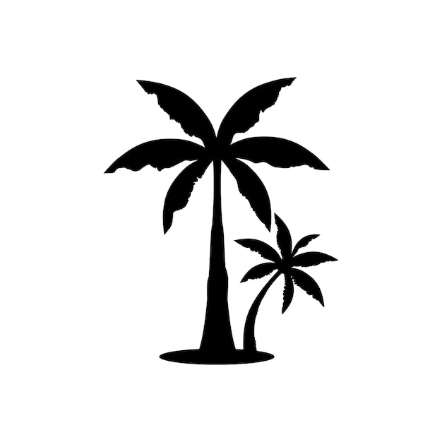 Diseño de ilustración de plantilla de logotipo de verano de palmera