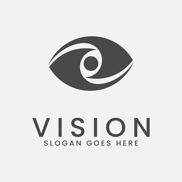 diseño de ilustración de plantilla de logotipo de visión vectorial vintage